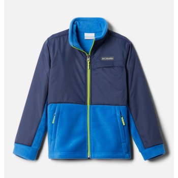 Columbia Steens Mountain Overlay Fleece, Chamarras Azules Claro Azul Marino Para Niño | 391257-WRF